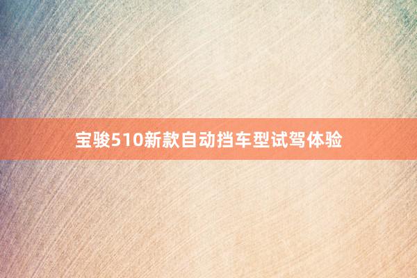 宝骏510新款自动挡车型试驾体验